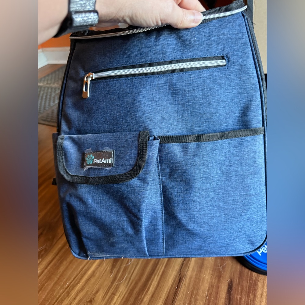 PetAmi Blue Insulated Dog Backpack Cooler - Picture 7 of 10